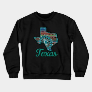 Turquoise Western  Texas Crewneck Sweatshirt